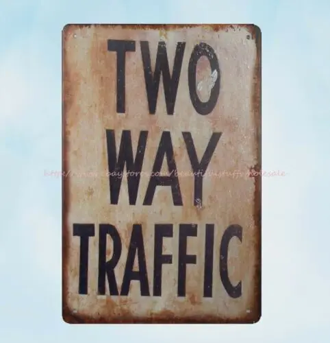 Two way Traffic metal tin sign dorm room buy wall art