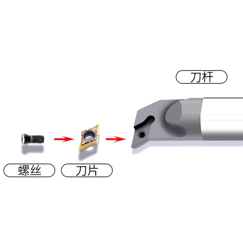 

Высокоскоростная стальная оправка, токарный станок, расточная оправка SDQCR07 SDUCR07 SDXCR07, расточная оправка для глубоких отверстий небольшого диаметра, твердосплавная вставка DCMT
