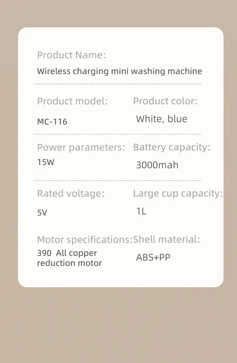 Smart Mini Washer Overview