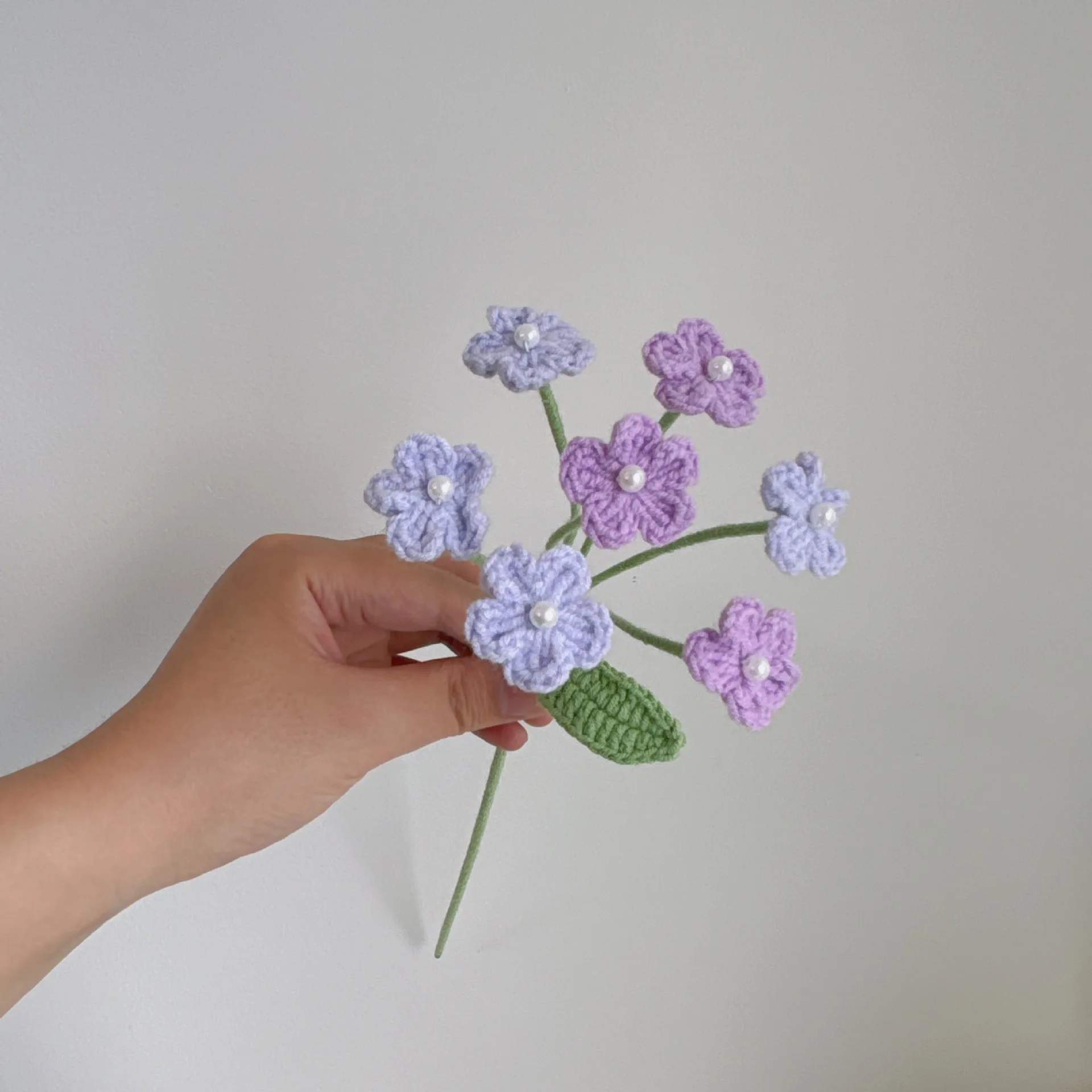 Gehäkelter Gypsophila-Zweig Kreativer Künstlicher Blumenstrauß Gestrickte Kunstblumen Heimtischdekoration Geschenk – Detail 6