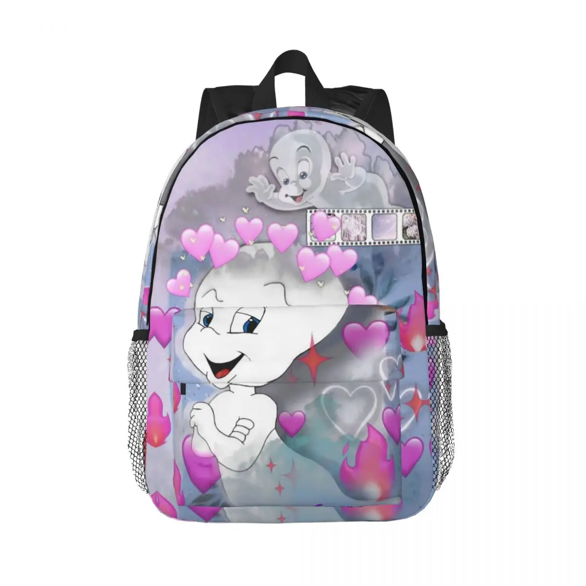 The Friendly Ghost Casper Backpack Daypack Large Capacity Boys Girls BookBag Shoulder Bags for Men Women Children School Bag