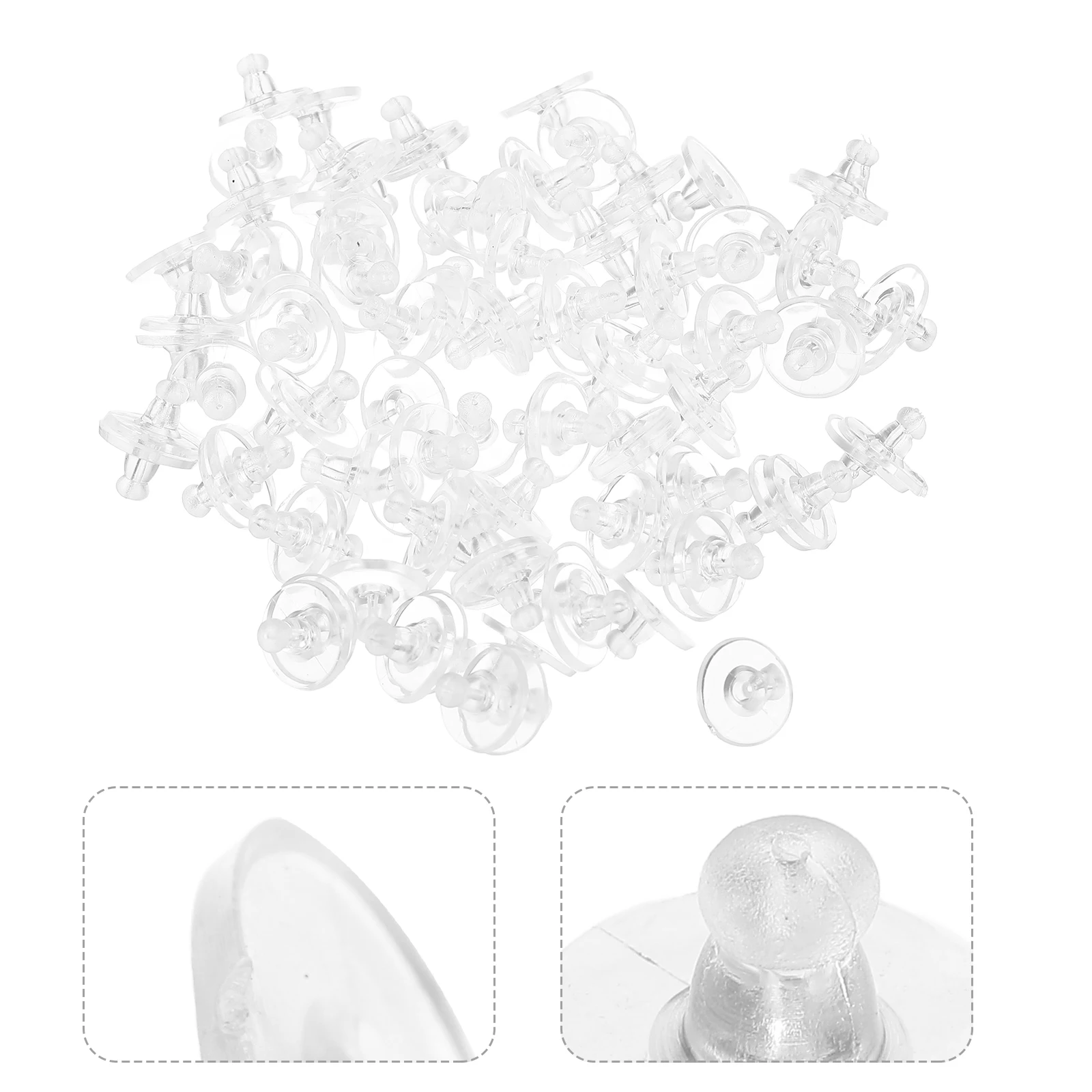

500 Pcs Silicone Earring Back for Earrings Replacement Diy Backs Clear Safety Comfortable Simple Replacements