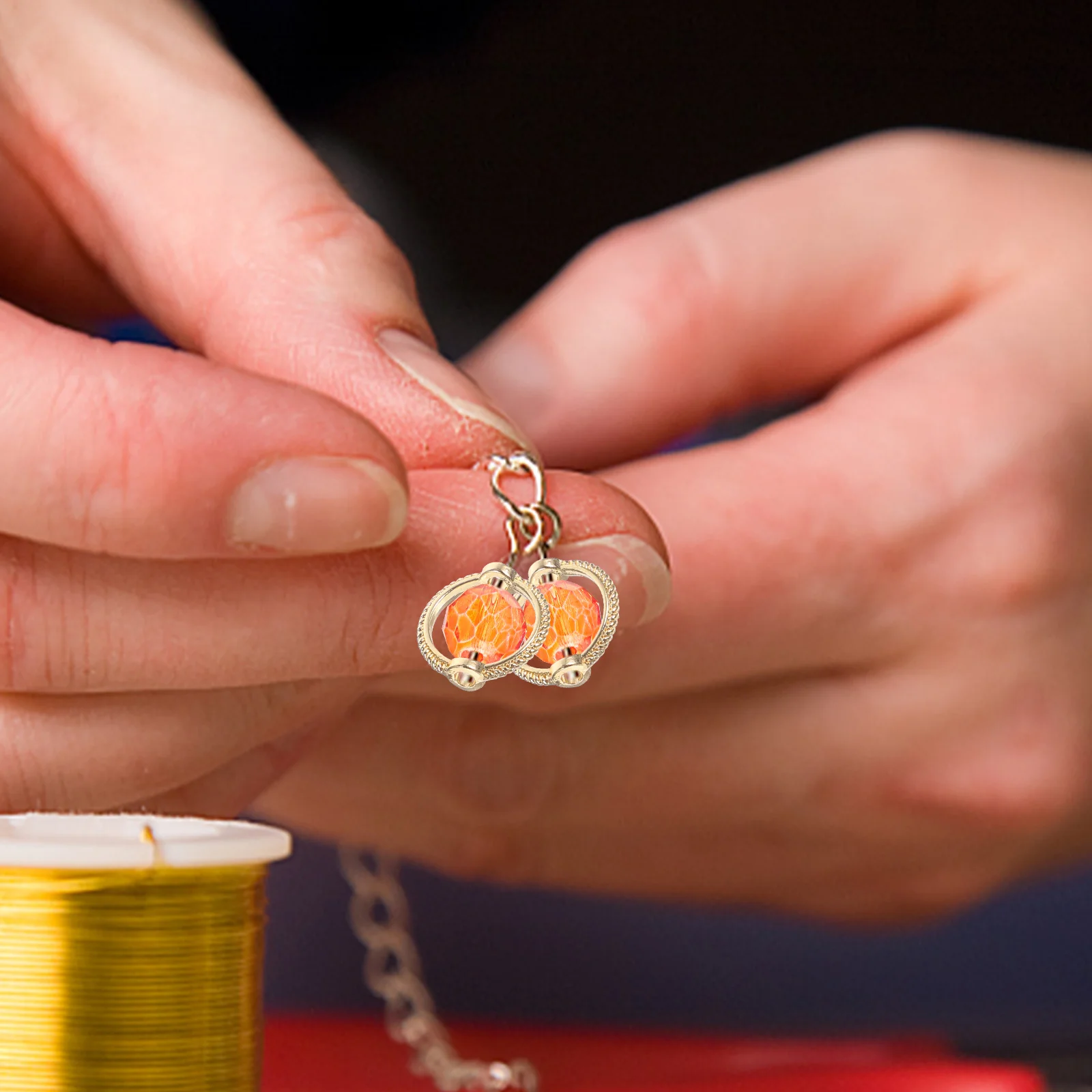 

50pcs Round Bead Frames DIY Metal Spacer Frames for Necklace Bracelet Jewelry Making Light Weight Durable Circle Bead Ring