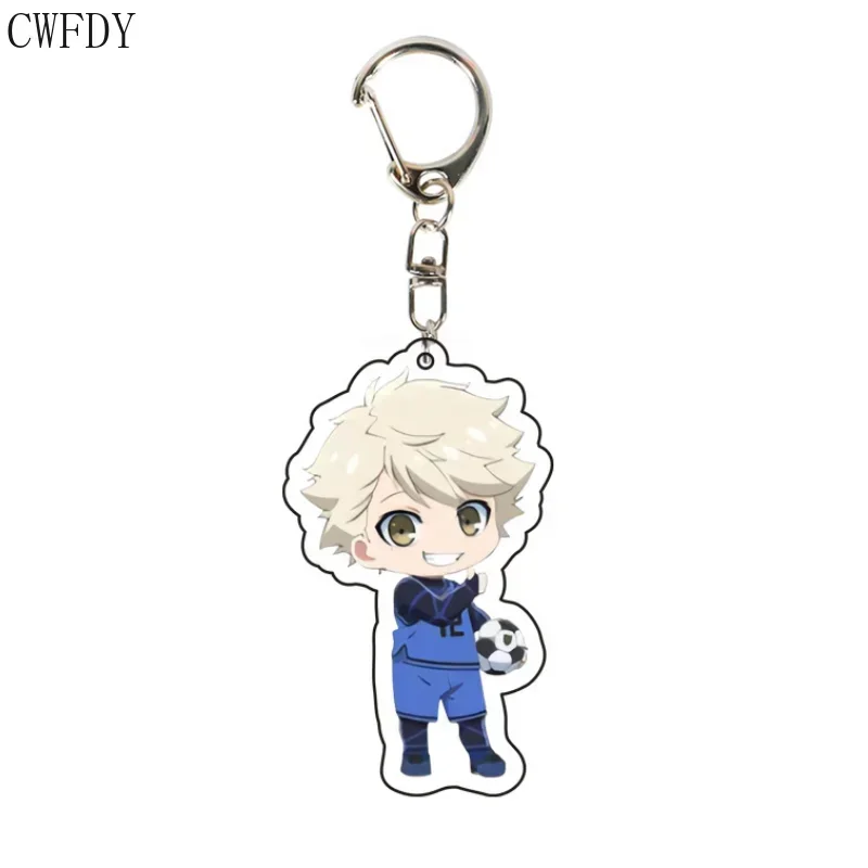 Anime Blue Lock Arcylic Keychain Cartoon Figures Isagi Yoichi Bachira Meguru Kawaii Key Chain Costume Accessories Birthday Gifts