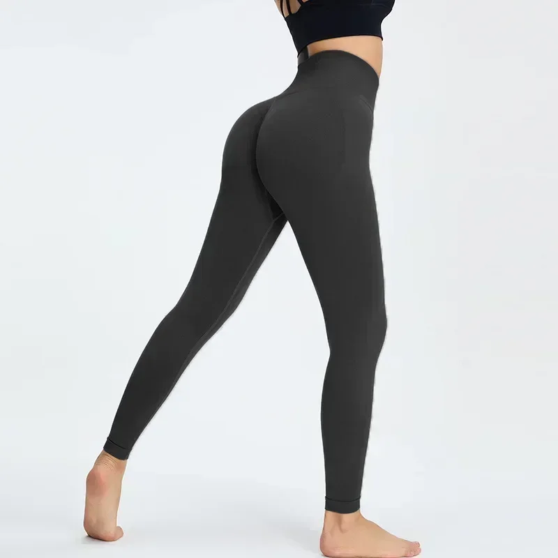 Leggings dinámicos de gimnasio de primera calidad para mujer, ropa de ejercicio de Yoga ajustada sin costuras, agarre suave, ropa de Fitness en cuclillas, pantalones de entrenamiento