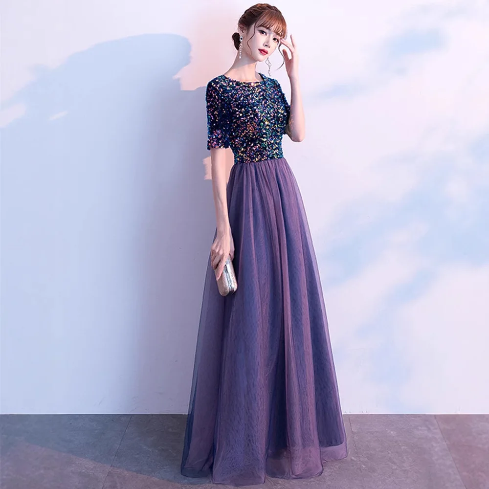 Фиолетовое вечернее новое роскошное