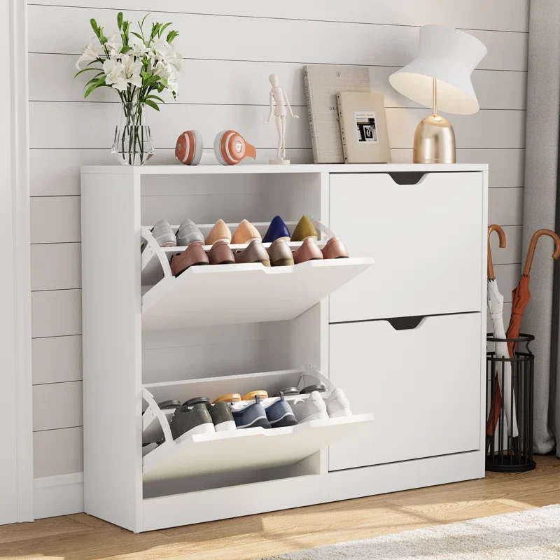 

Hot Selling Simple Design Hochwertige Weiße Holz Schuhs Chrank Organizer Für Wohnzimmer Eingangs Möbel