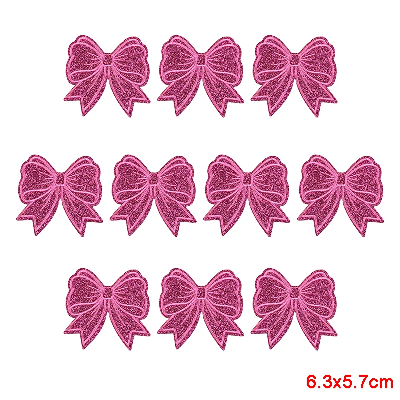 10 Stück Funkelnde Diamant-Schleifen-Herz-Aufnäher zum Aufbügeln, Stickerei-Patches aus Glitzermaterial für Westen und Taschen, Funkelnde Geschenkidee für Mädchen – Detail 8