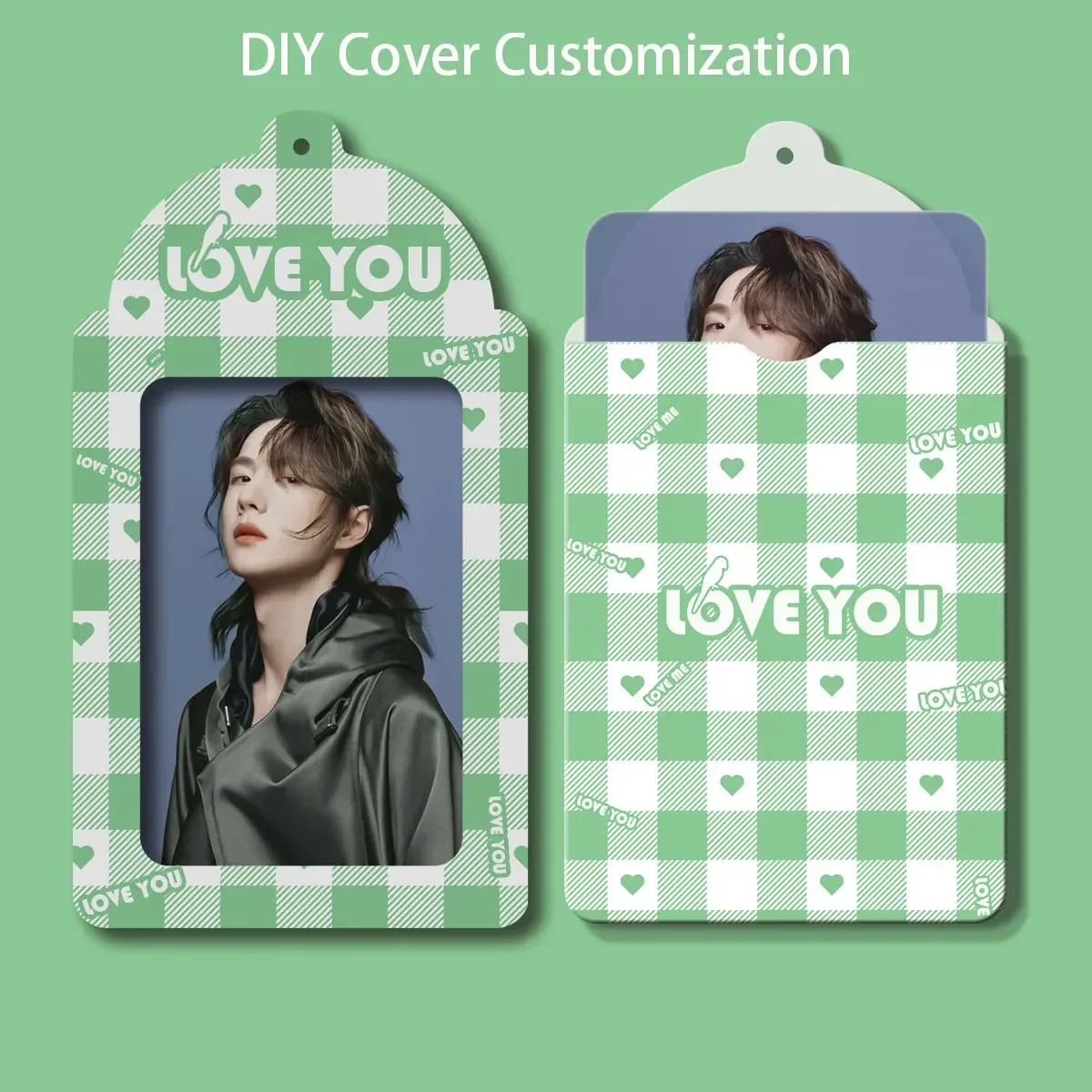 3PCS Kpop Photocard Holder DIY Idol Photo Sleeve Cover Custom Kpop  Bag Pendant Gift for Kpop Lovers