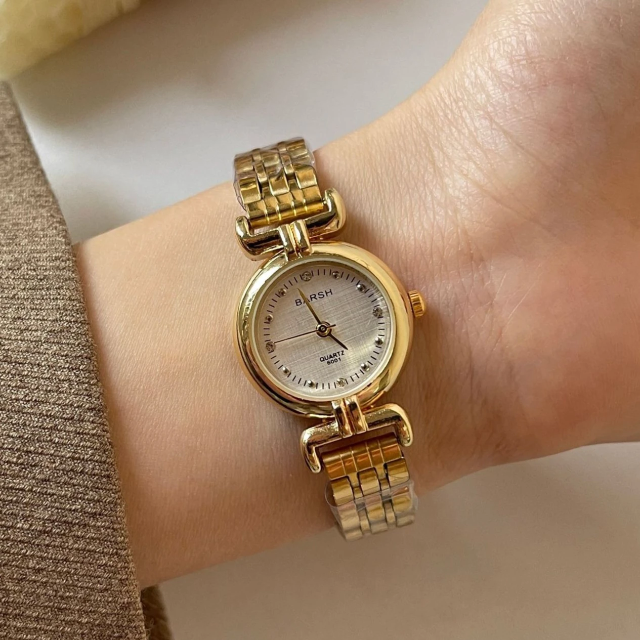 Famous Brand Women Watch Small Dial Gold Watch Luxury Gift Quartz Wristwatches Dropshipping Stainless Steel Strap Clock Female