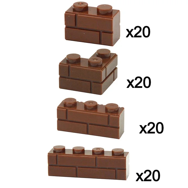 City Friends Wall Figures Bricks DIY Construction MOC Building Blocks Thick 1x2 1x3 1x4 L Dots Compatible Leduo 98283 15533