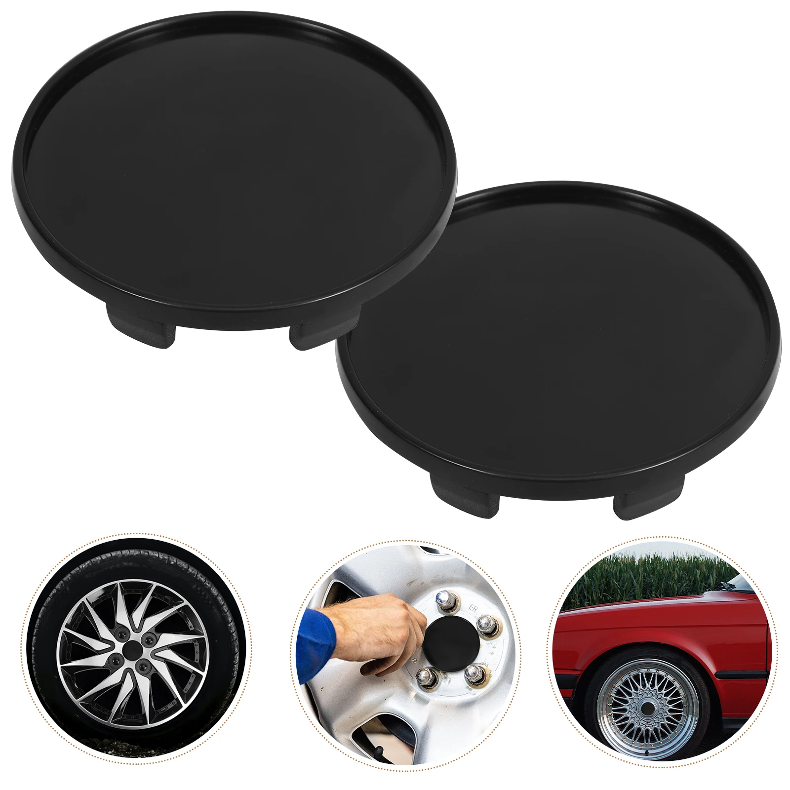 

2 Pcs Hub Center Cap Wheel Caps for Wheels Car Auto Rim Tire Hubcaps Covers Abs