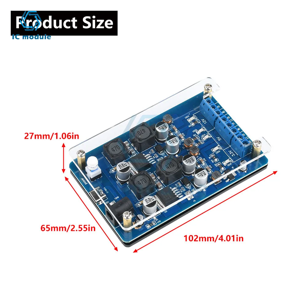 DC-DC 5V 2A à 3.3V/4.5-25V sortie réglable Boost et Module Buck XL6019 Module d'alimentation Type C