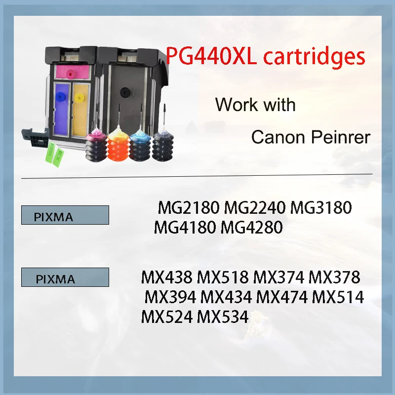 pg440 pg 440 CL-441 refillable Ink Cartridge For Canon PG-440 CL441 Pixma MG3640 TS5140 4280 MX438 518 378 MX438 Printer