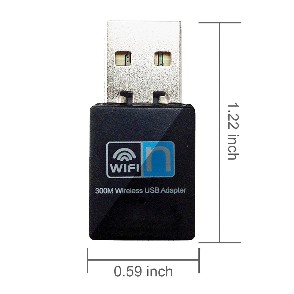 300Mbps 무선 USB Wifi 어댑터 802.11N USB 2.0 WiFi 수신기 동글 데스크탑 노트북 Windows 용 300Mbps 무선 네트워크 카드