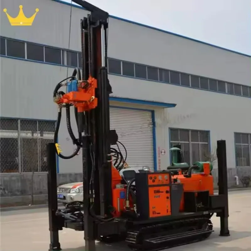 Crawler Mounted 200 300 Meters Water Well Borehole Drilling Rig Machine Multifunction Crawler Water Well Drilling Rig Machine