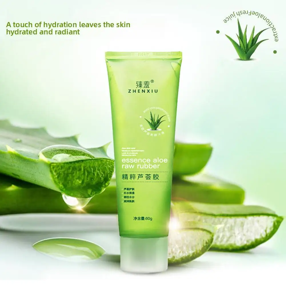 Quick Exfoliating Peeling Aloe Vera Gel Facial Scrub Deep Cleaning Facial Exfoliation for All Skin Type Smooth Moisturizing C4G8
