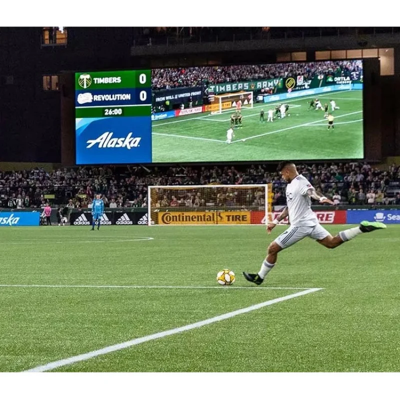 Layar LED Pagar Stadion custom.P16, Panel LED Perimeter Stadion, Iklan Elektronik Stadion