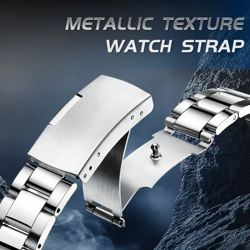 마크 페어웨일 5048 럭셔리 쿼츠 스트립 시계 방수 캘린더 발광 크로노그래프 남성용 시계