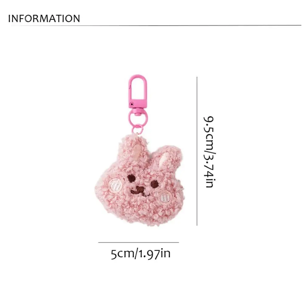 Porte-clés ours en peluche mignon de dessin animé doux, porte-clés de lapin de nuage de tigre, accessoire de confrontation de souris