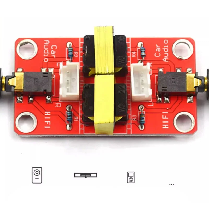 Taidacent Audio Noise Common Ground Noise Isolator 3.5mm AUX Noise Filter Isolator Car Audio Navigation GPS Current Sound Filter