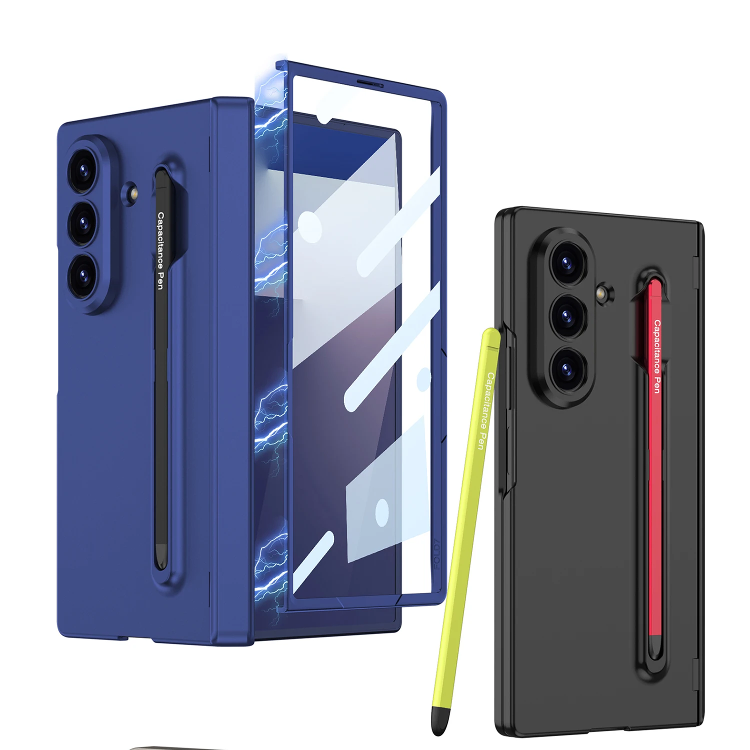 For Samsung Galaxy Z Fold 7 Case Fashion Magsafe Mobile Phone Back Full Cover With Pen Slot Film