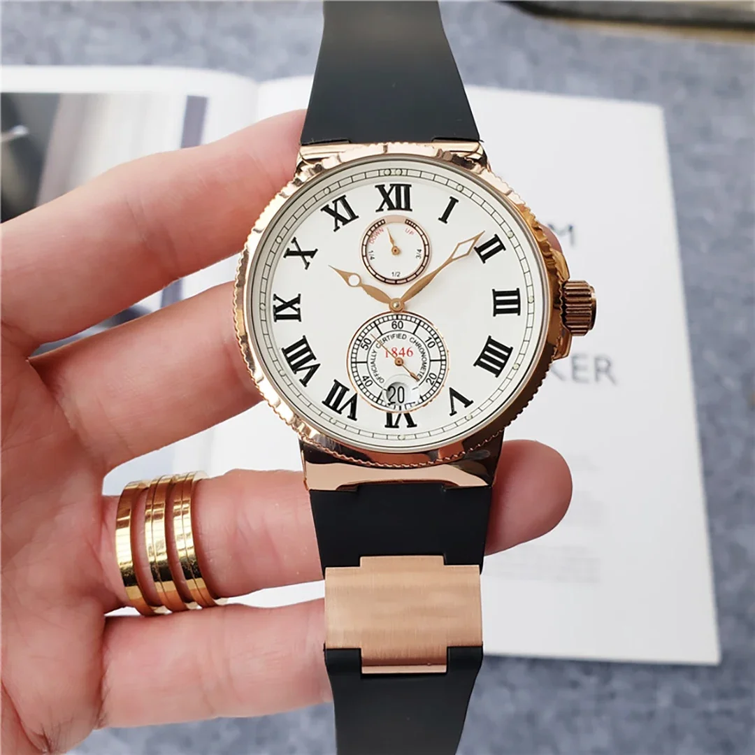 2025 The Latest Top Luxury Leisure Fashion High Quality Automatic Watch for Men Stainless Steel Arabic Digital Silicone Strap