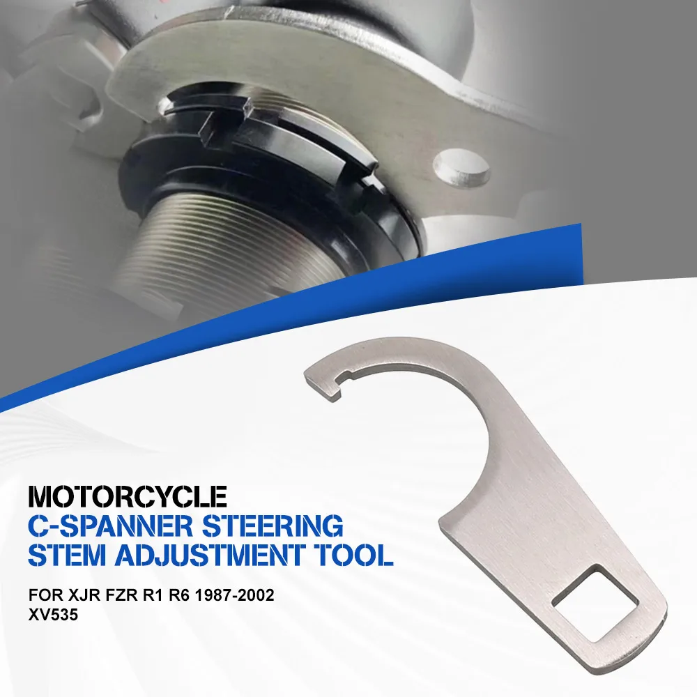 XJR1300/SP 1999-2016 Motorcycle C-Spanner Steering Stem Adjustment Tool For Yamaha XJR400/R/S 1993-1999 XJR 1200/SP 1995-1998
