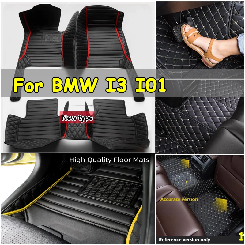 

WYM Car Floor Mats For BMW I3 I01 2013~2022Luxury Leather Mat Rug Auto Waterproof Carpet Set Interior Parts Car Accessories 2014