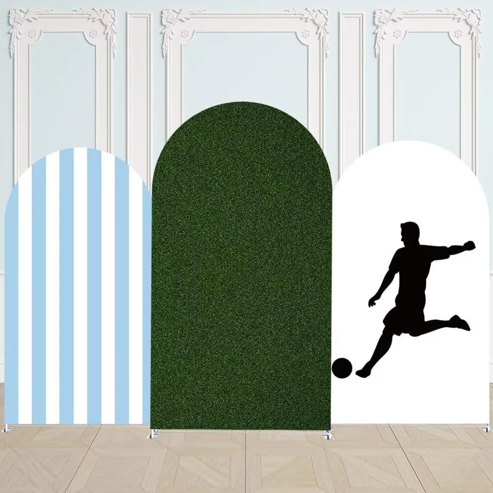 

Фоновые чехлы для футболиста, футбольная тема, эластичный арочный чехол-подставка для мальчиков, спортивный реквизит для украшения дня рождения