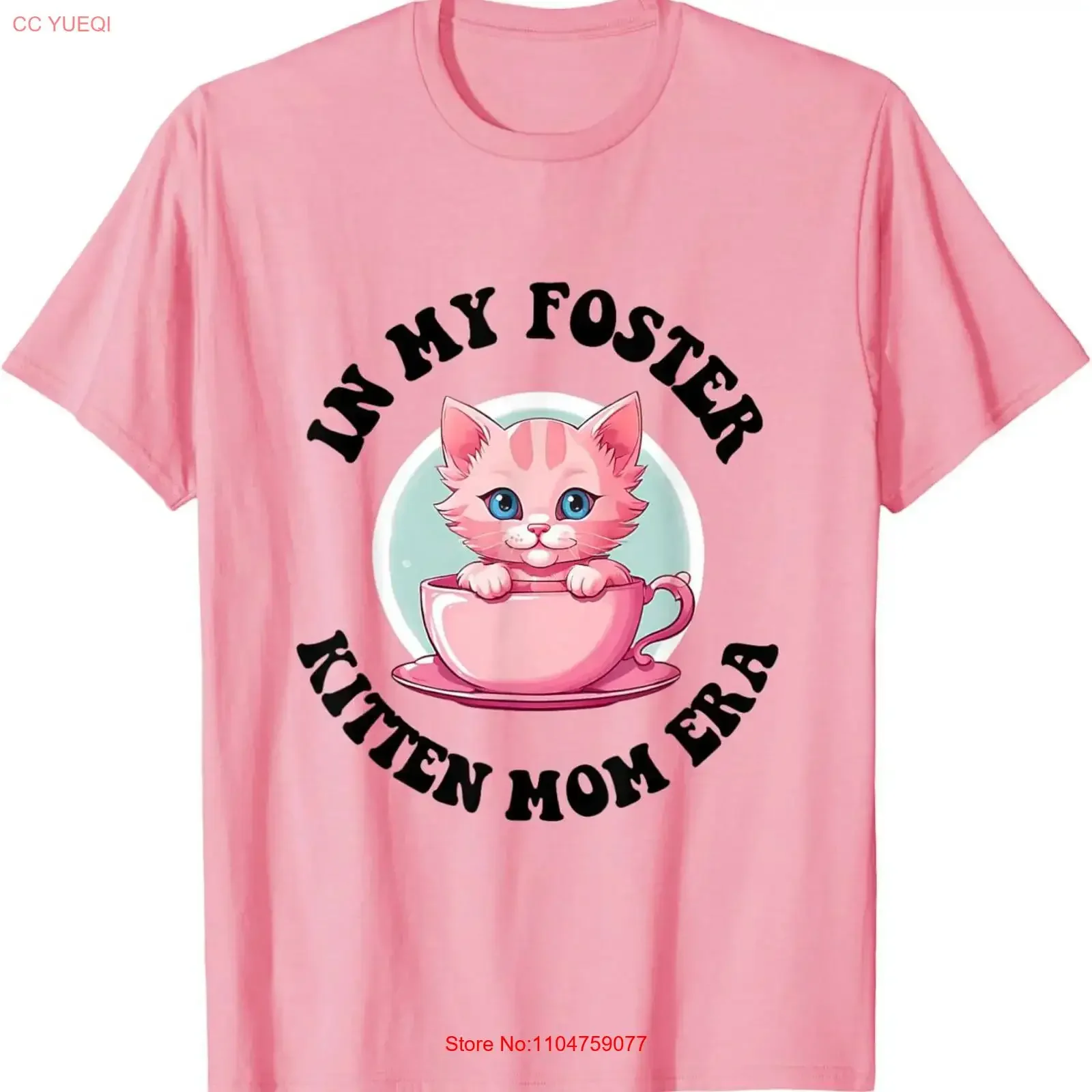 In My Foster Kitten Mom Era Fostering Kittens Animal Shelter T Shirt  vintage Washed homme graphic Stylish Unisex Slightly