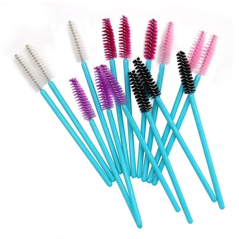 Baguettes de Mascara en Nylon, Brosses d'Extension de Cils de Poulet, Outils de Maquillage, Applicateur de Cils, Ensemble de Micro Brosses, Outil de Maquillage, 50 Pièces