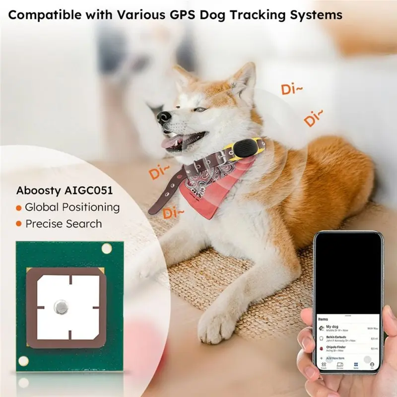 ABUO-GPS Antenna 1575.42Mhz 18X18mm High Gain For Pet Tracker Precise