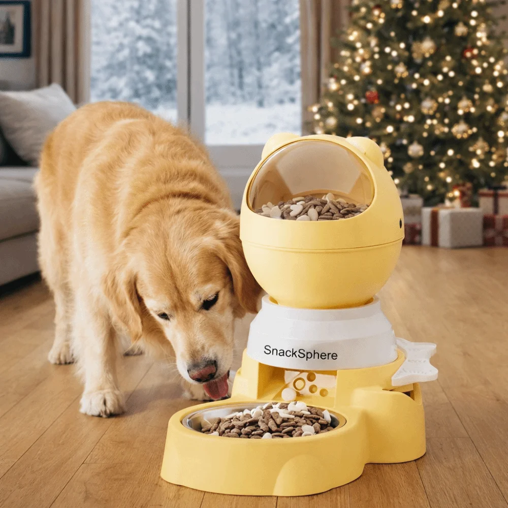 

Large Capacity Automatic Pet Feeder Visual Window Leak-Proof Cat Press Feeder Portion Control Detachable Cat Feeding Bowl