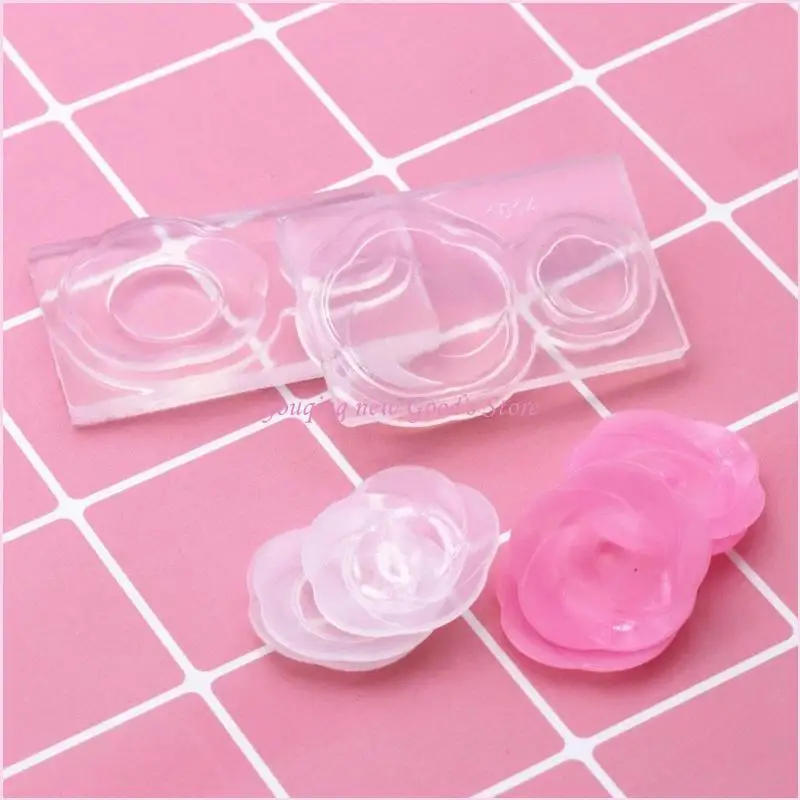 57QA Flexible Harzform, Anhängerformen, kleine Blumenform, Silikontextur für Epoxidharz-Bastelarbeiten und kreative – Detail 5