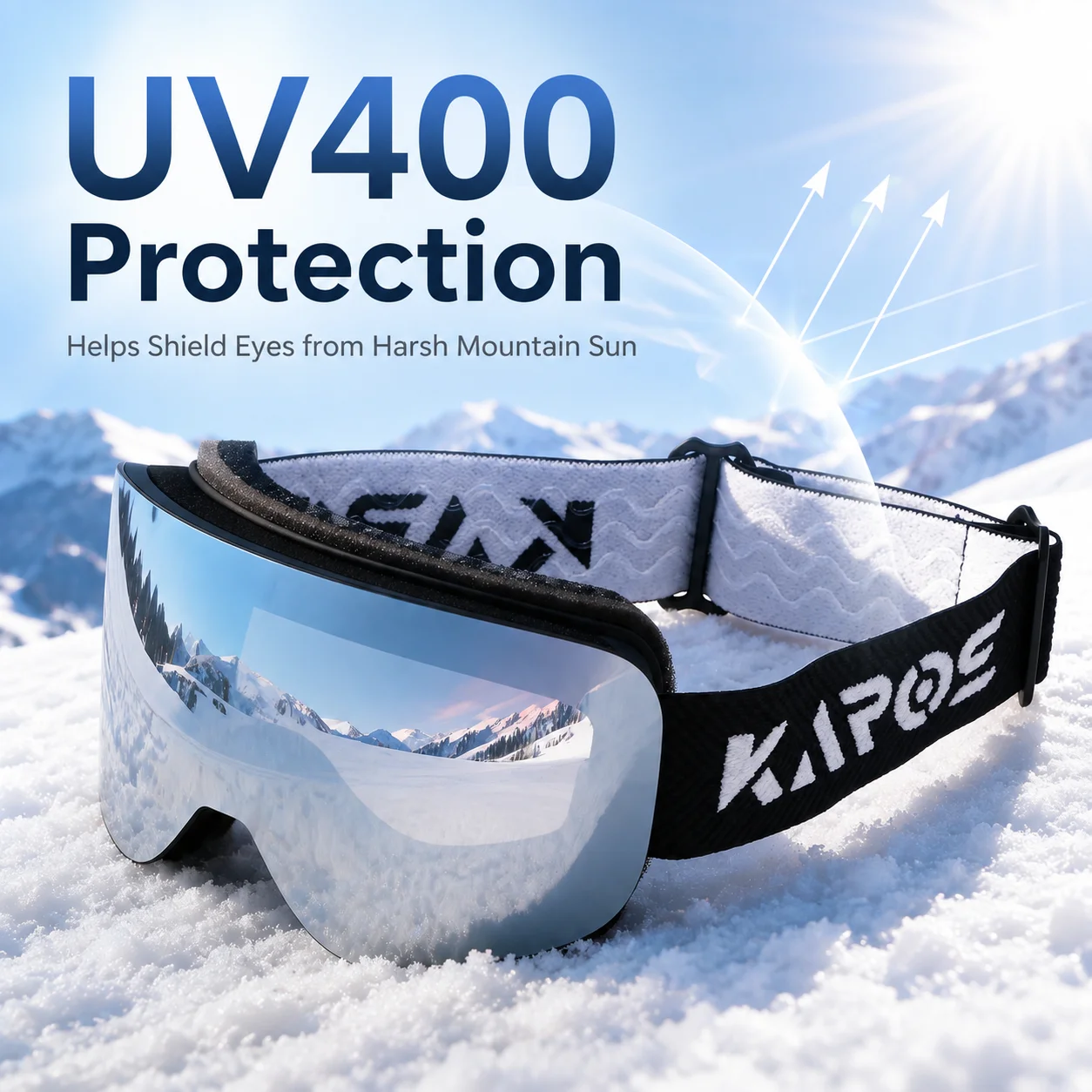 Karos Ski Goggles Double Layer Anti-Fog Snowboard Glasses UV400 Protection Lightweight Outdoor Sports Eyewear for Winter Snow