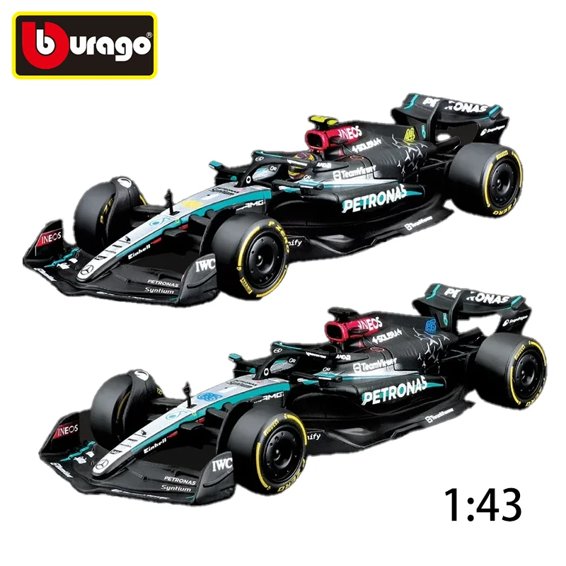 

Bburago 1:43 Mercedes-AMG F1 W15 E Performance 2024 Alloy Car Miniature Diecast Model 44# Lewis Hamilton 81# George Russell Toy