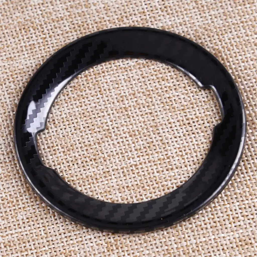 

DWCX ABS Carbon Fiber Black Steering Wheel Center Logo Ring Cover Circle Trim Emblem Decoration fit for Nissan Teana Altima 2019