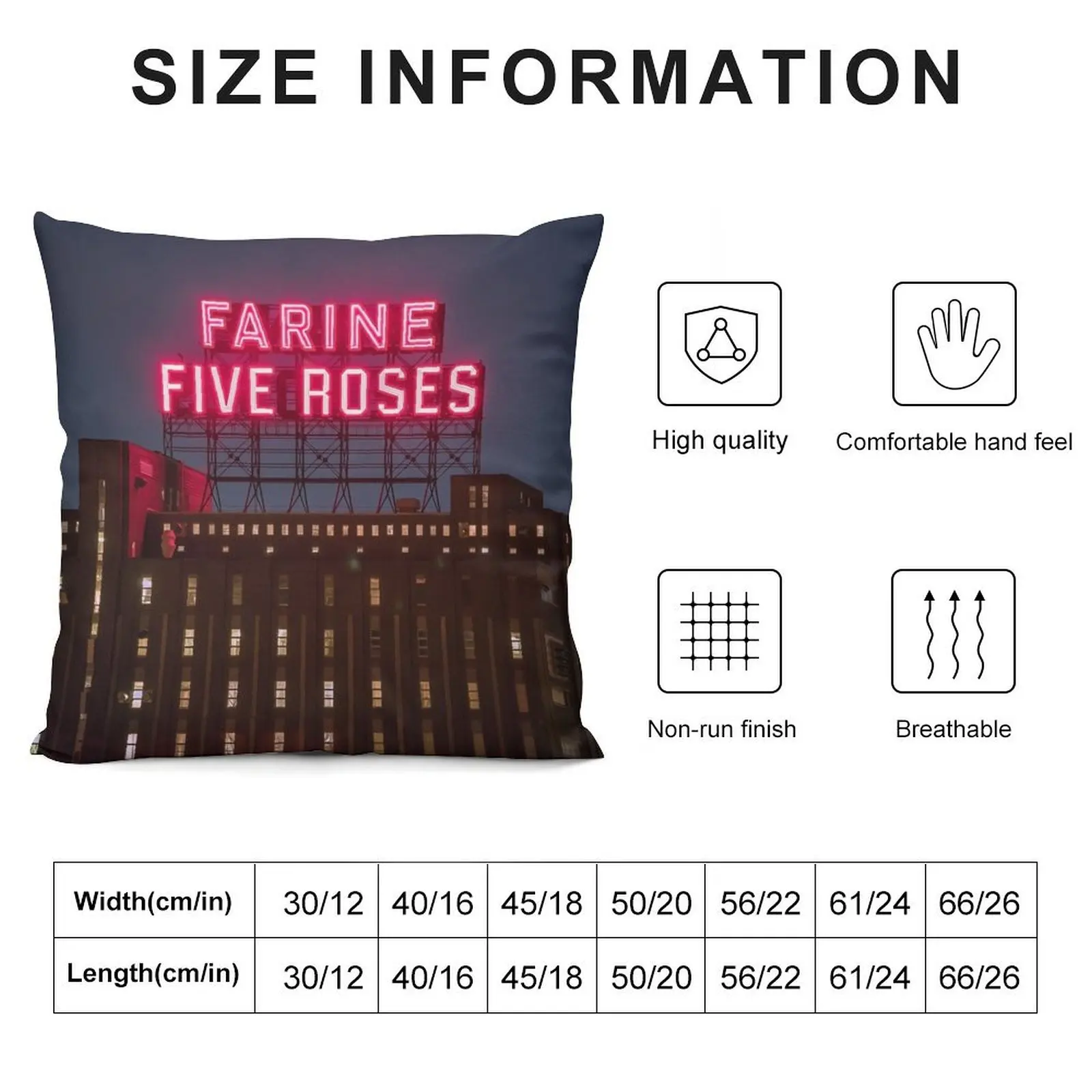 Farine Five Roses Night Montreal Throw Pillow Sofa Covers For Living Room pillow