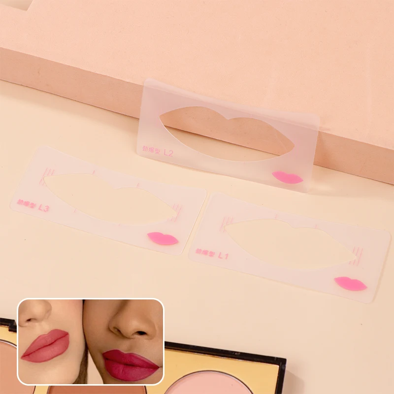 Three-In-One Tattoo Lips Practice Skin No Ink Permanent Makeup Practice Lip Painting Card Skin For Microblading Supplies~