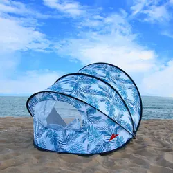 Pop Up Summer Automatic Beach Tent 2-3 People Speed Open Quick Portable Simple Shade Sun Fishing Park Leisure Travel BBQ Tourist