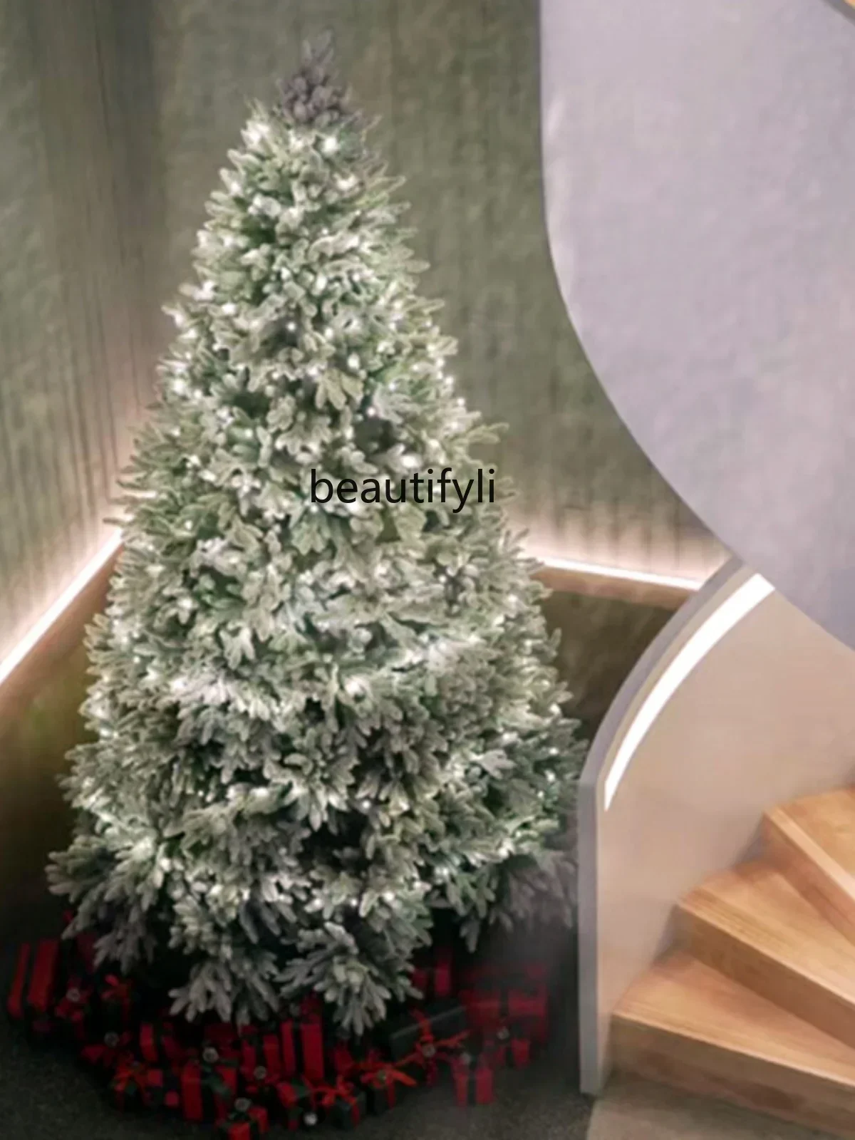 Pine Needle Mixed Snow Christmas Tree Large Shopping Mall Hotel White Christmas Tree Extra Large Snow Christmas Tree