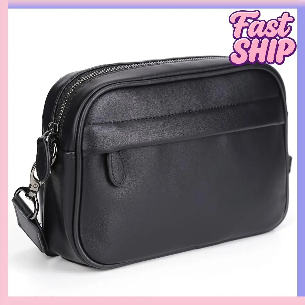 

Повседневная деловая мужская сумка-мессенджер с широким ремешком, сумка через плечо, маленькая квадратная дизайнерская сумка в клетку для путешествий, работы, мужские сумки на слинге