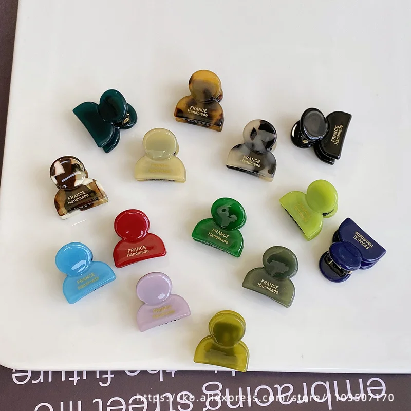 Pinza para el pelo decorativa de color caramelo, pinza para el cabello pequeña de sensación de alta gama Coreana de Francia con flequillo y clip lateral, accesorio para el cabello
