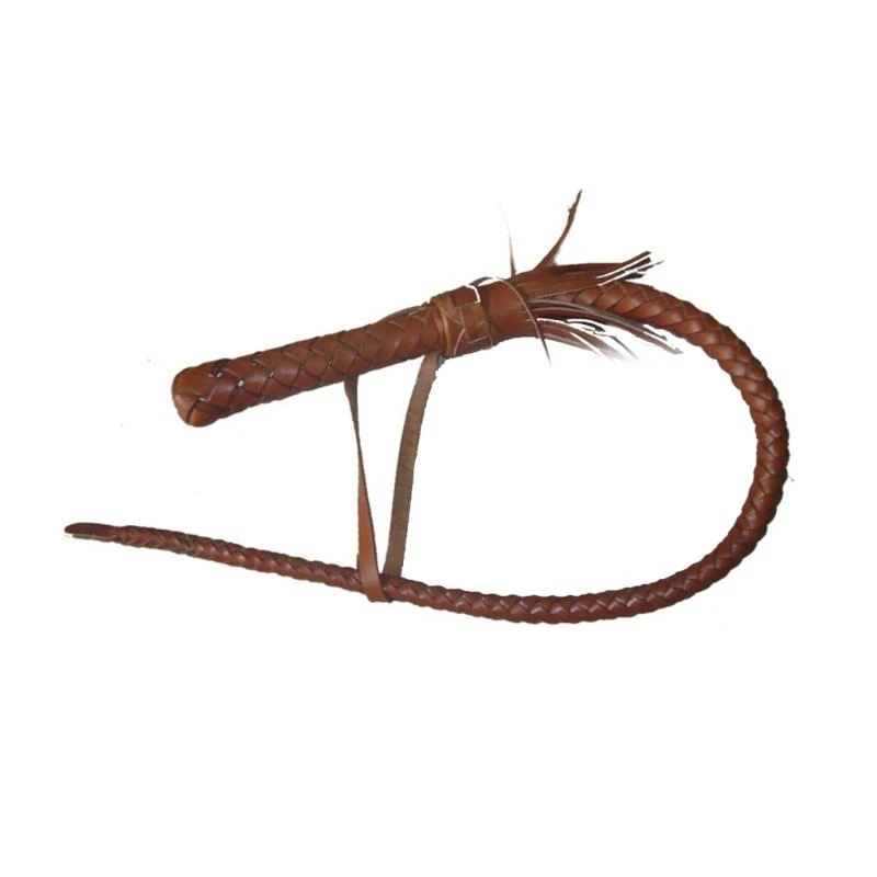 Cortada cabello látigo para libre entrenamiento pasos caballos PU cuero cuero látigo 24bd
