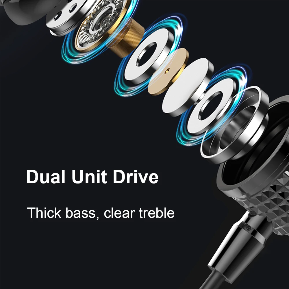 Słuchawki USB Typ C HiFi z mocnym basem, metalowe słuchawki douszne z redukcją szumów, przewodowe słuchawki 3.5MM do Samsung S25 24 Z Fold7 Flip — zdjęcie produktu 3