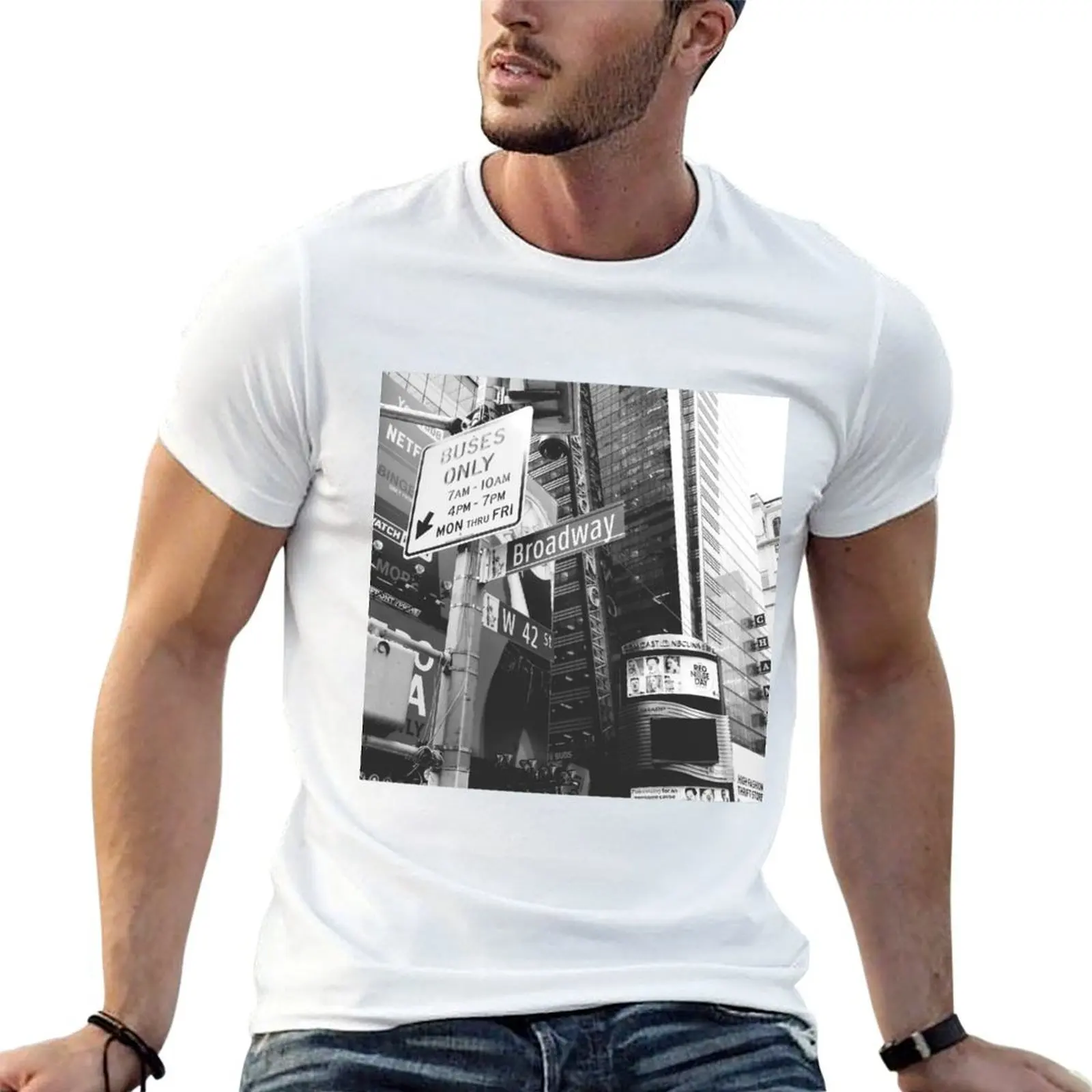 

prints shirts soft graphic with t T-Shirt Broadway cotton t shirts t man mens for shirts