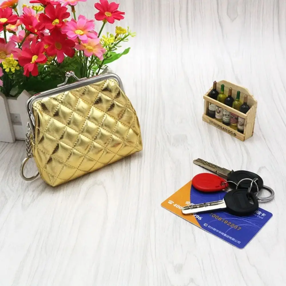 Portamonete creativo con bottone in metallo, portamonete in pelle PU con portachiavi, pochette, portafoglio, custodia per rossetto, portafoglio piccolo regalo