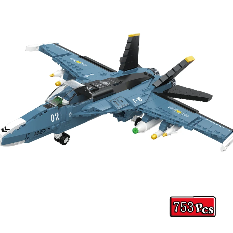 

Military Series World War II F-16 Fighter Collection Model Home Decoration Building Blocks Bricks Toys Gifts