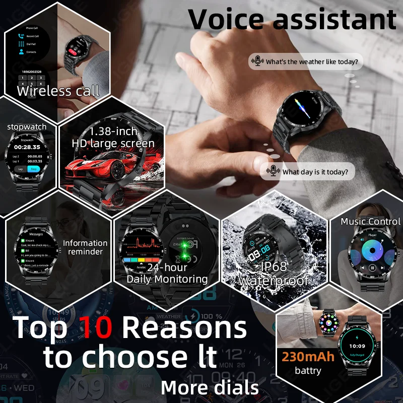 LIGE Nuovo Smartwatch da Uomo  - Smartwatch Watches Birthday Gift For Men recensione e prezzo